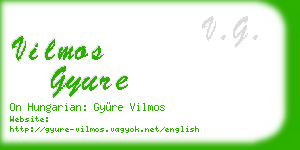 vilmos gyure business card